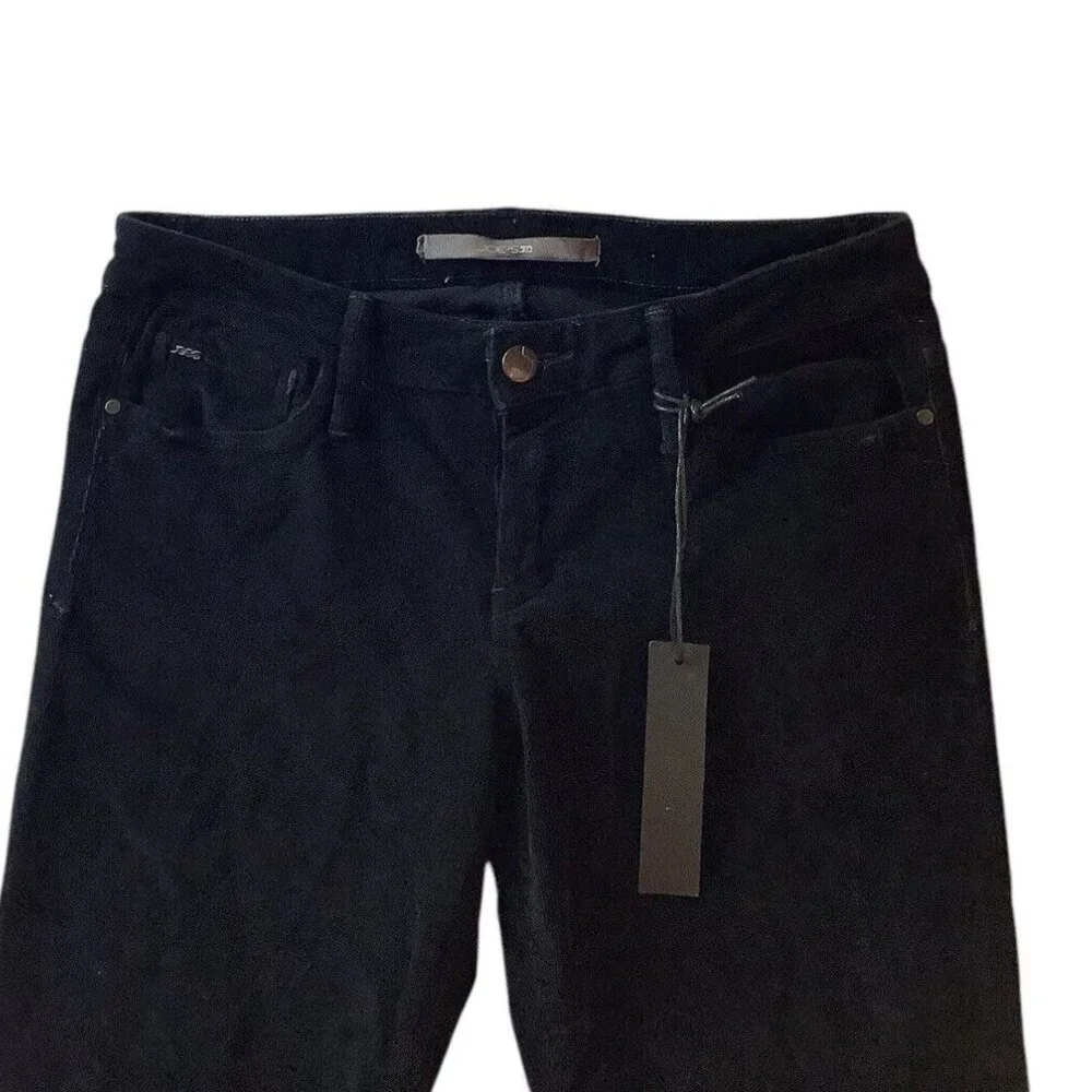 Joes Jeans Womens Chelsea Skinny Ankle Jeans Black Suede Corduroy Size 27